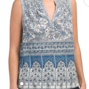Lucky Brand Boho Sleeveless Blouse Size XL